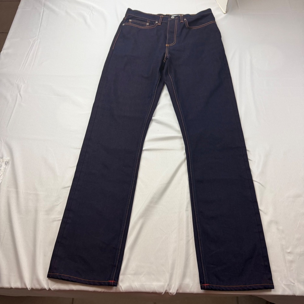 Gustin Selvedge Denim Jeans Mens 31x34 Indigo Red Weft Vintage Straight Fit